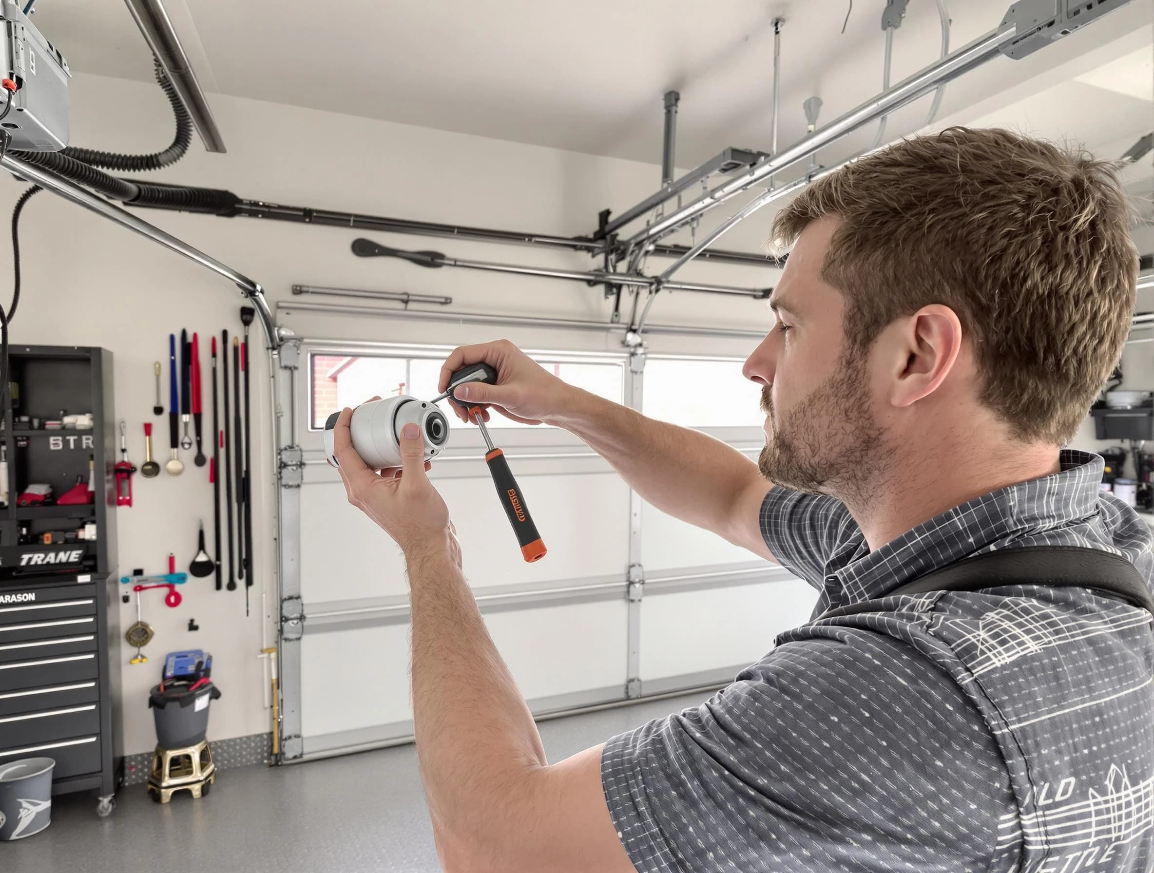 Garage door opener repair service by Mechanicsville Garage Door Repair in Mechanicsville