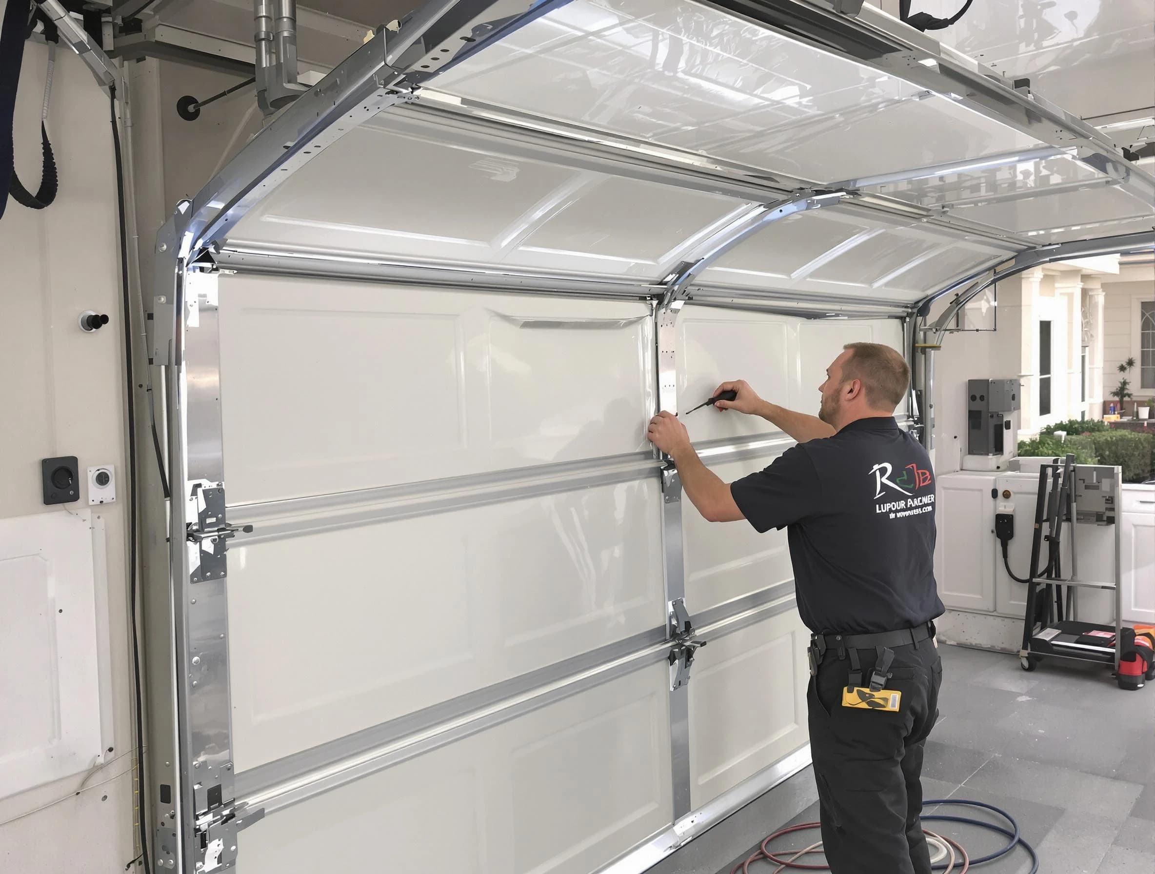 Mechanicsville Garage Door Repair professional performing panel repair in Mechanicsville