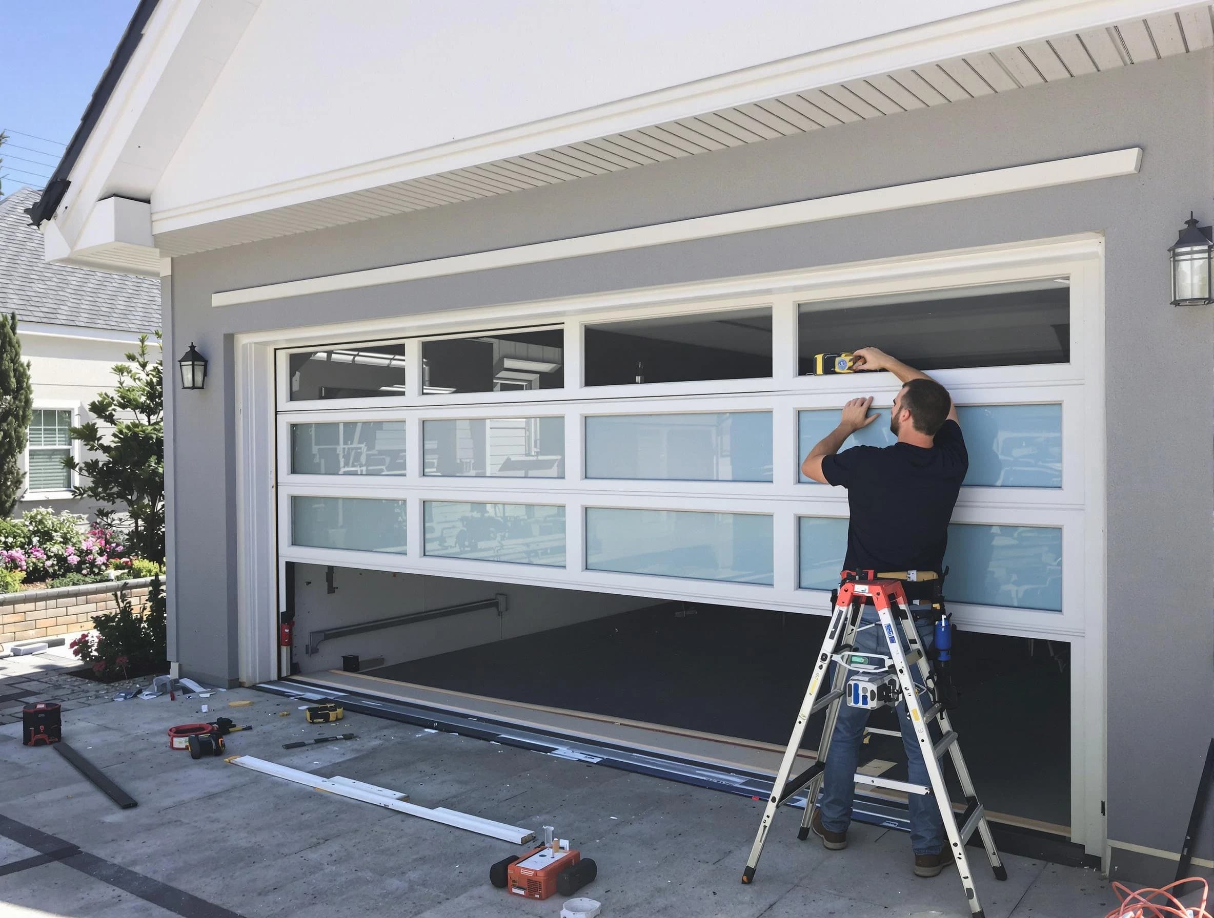 Mechanicsville Garage Door Repair team performing garage door replacement in Mechanicsville