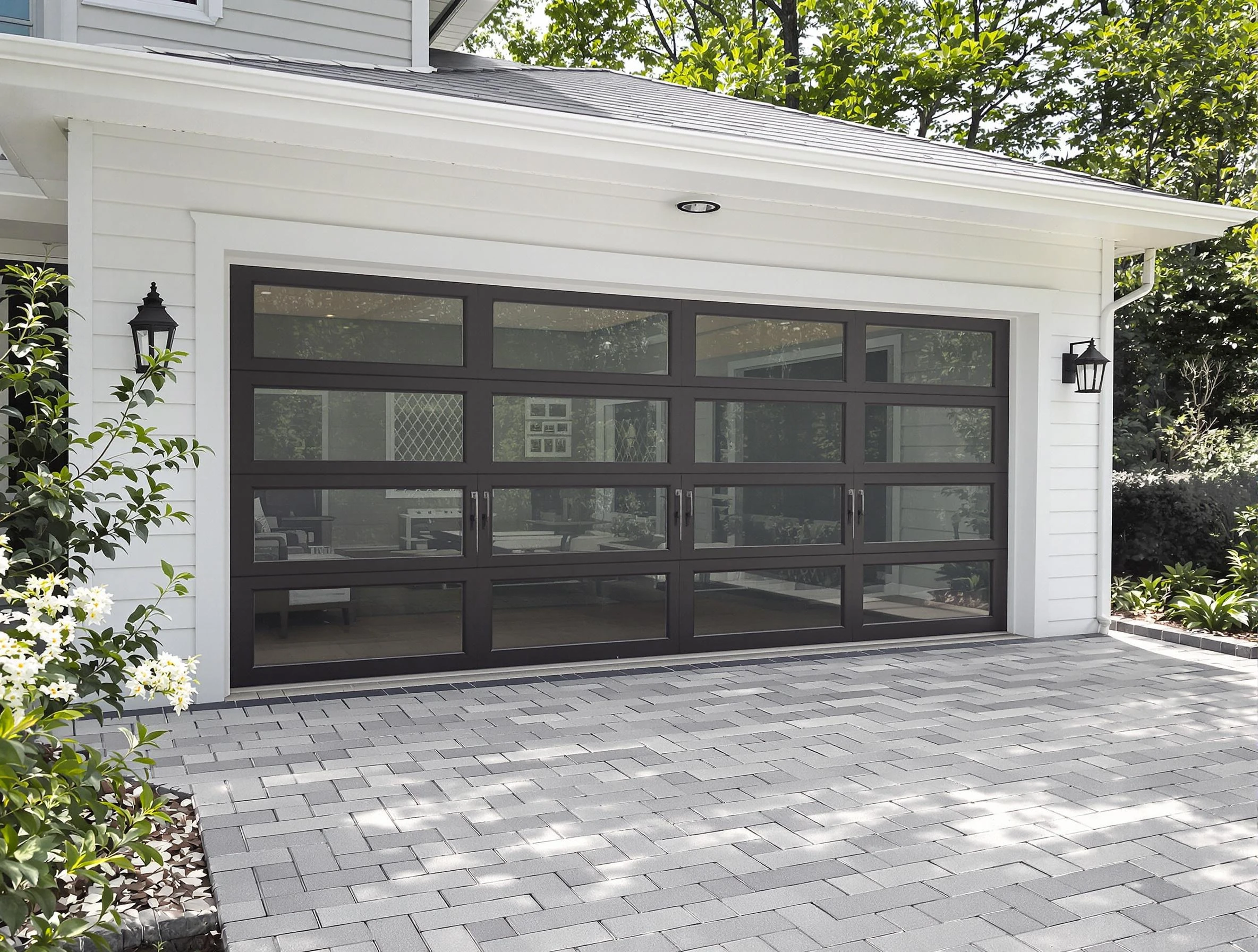 Mechanicsville Garage Door Repair design specialist presenting custom garage door options to Mechanicsville homeowner