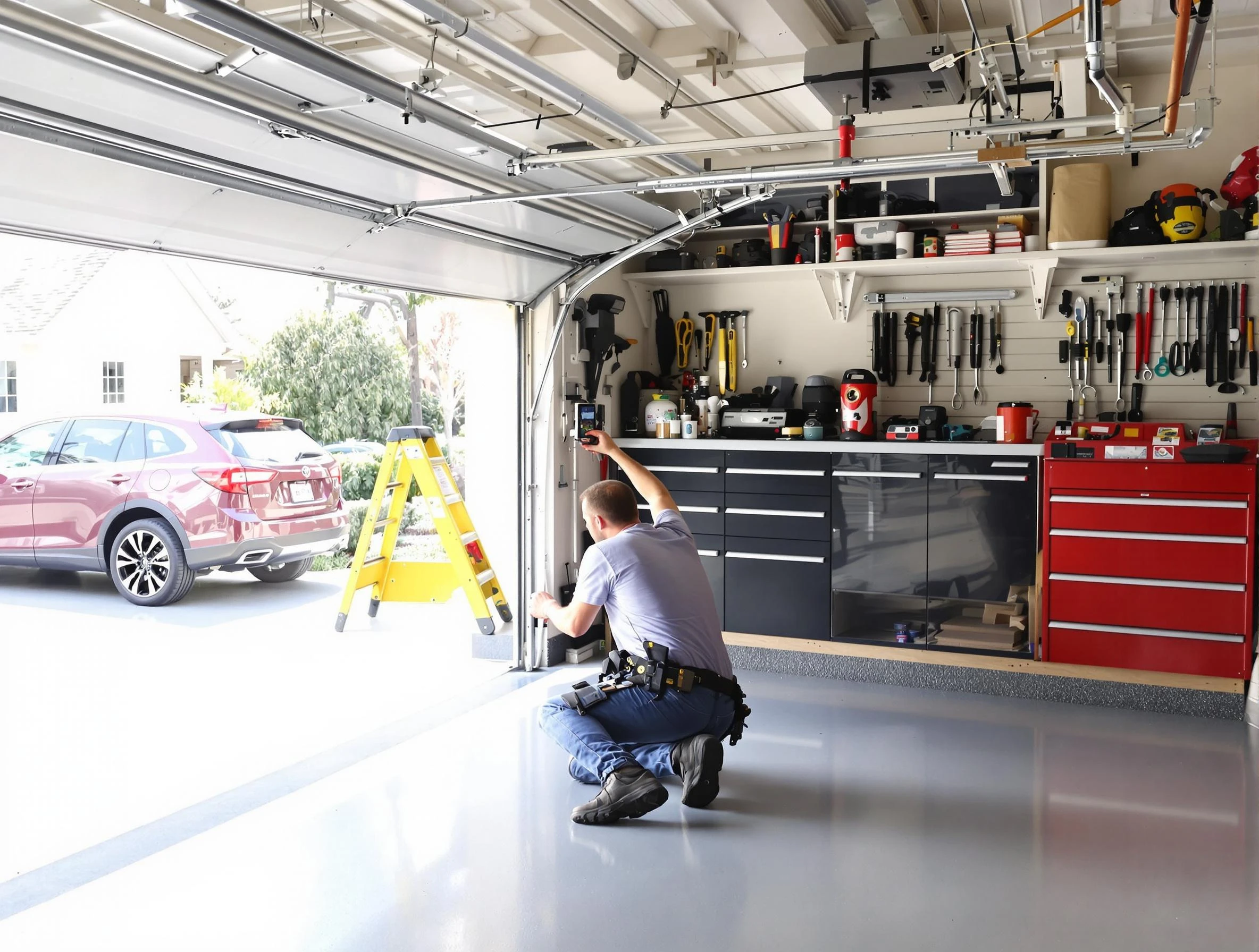 Local garage door repair service by Mechanicsville Garage Door Repair in Mechanicsville